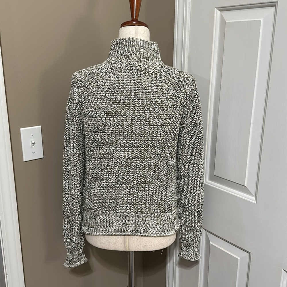 Madewell Marled Cotton Mockneck Sweater in Marled Ivy Combo - Picture 5 of 6